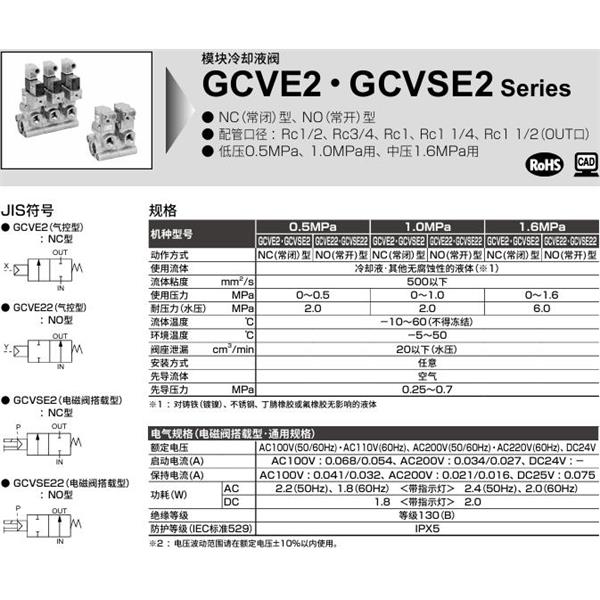 CKD喜開(kāi)理氣控式2通閥（冷卻液閥）GCVE22-A-15A-05-0